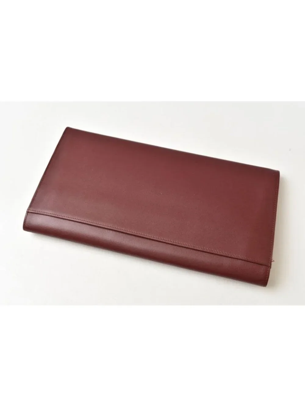 Cartier Clutch Business Must Line Vintage Leather Bordeaux
